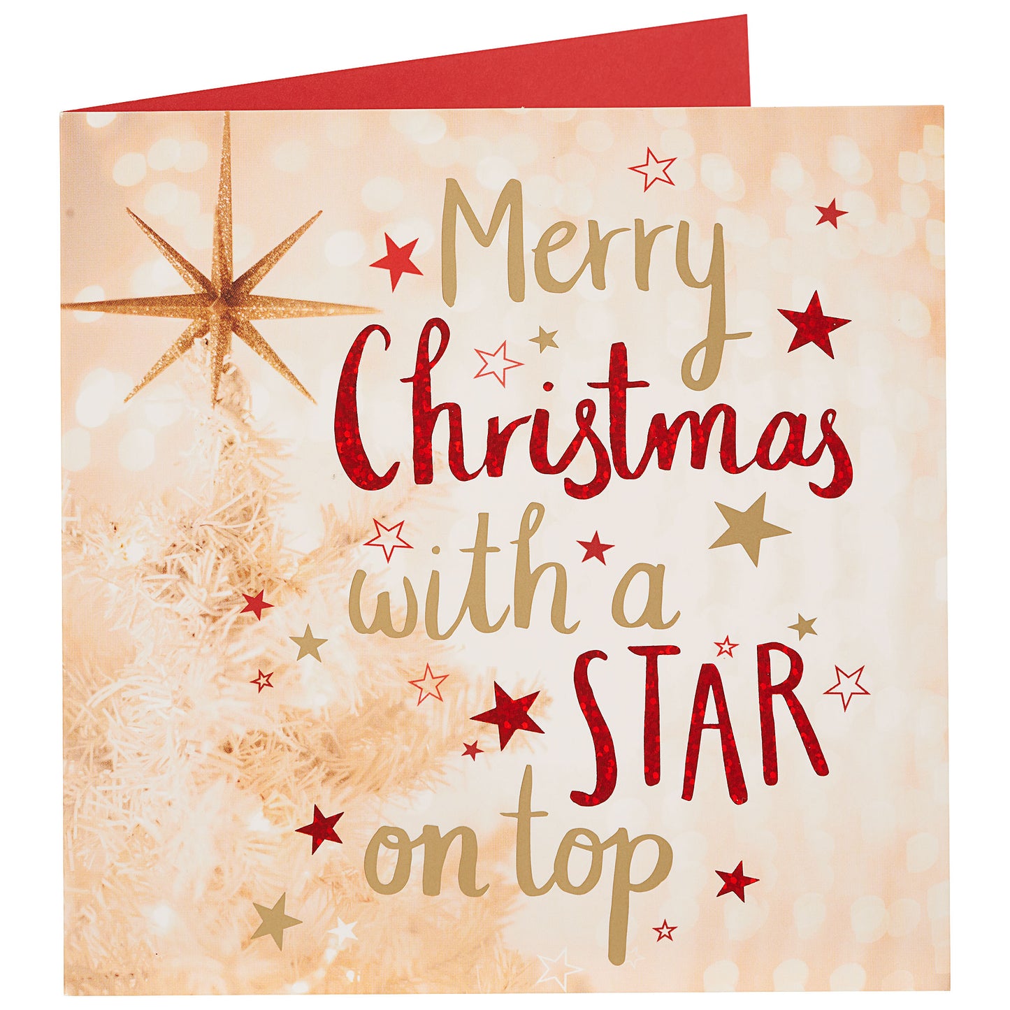 Merry Christmas Card Star On Top