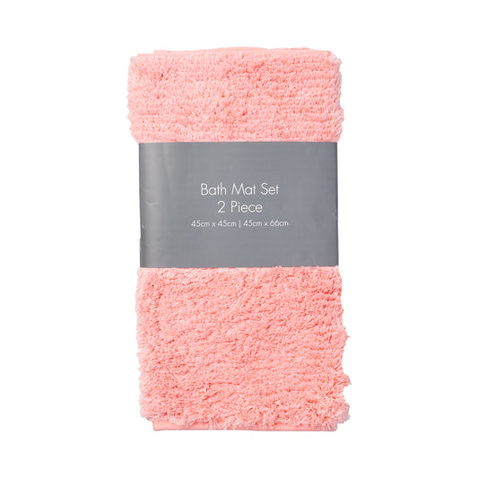 Bathmat Set Pink 2pce