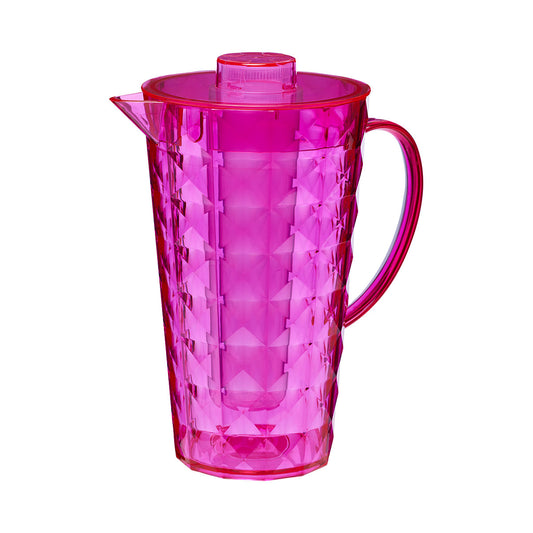 Diamond Acrylic Jug With Ice Stick 1.8L Pink/Blue