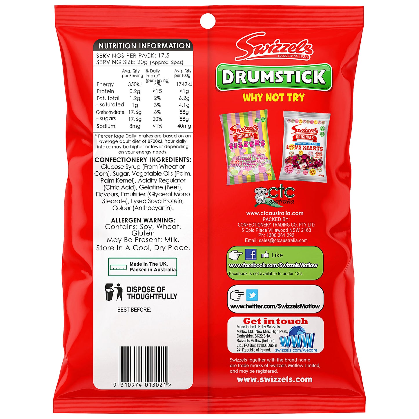 Swizzels Drumstick Pops 350g