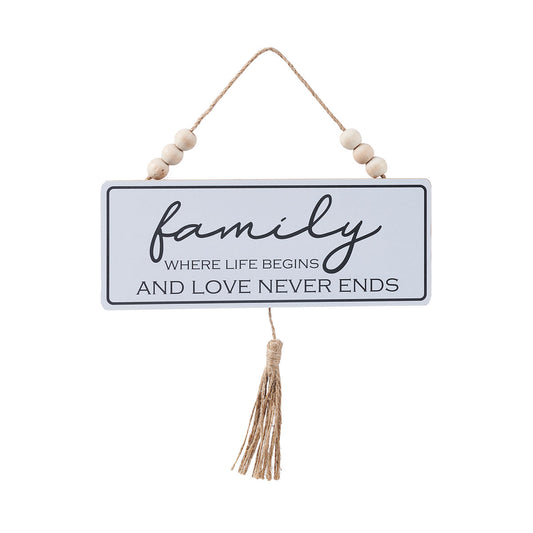 Family Is Forever Bead Hanging Plaque