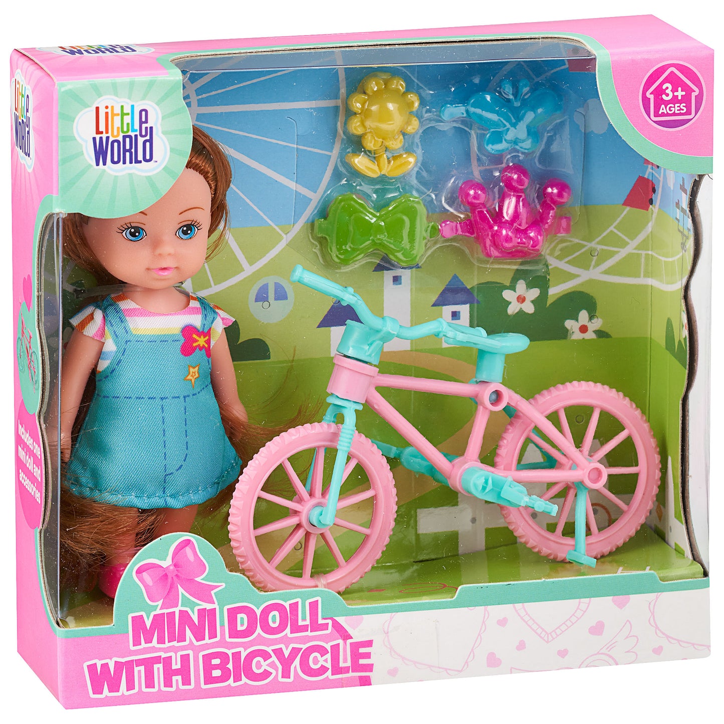 Mini Doll with Bike Set 11cm