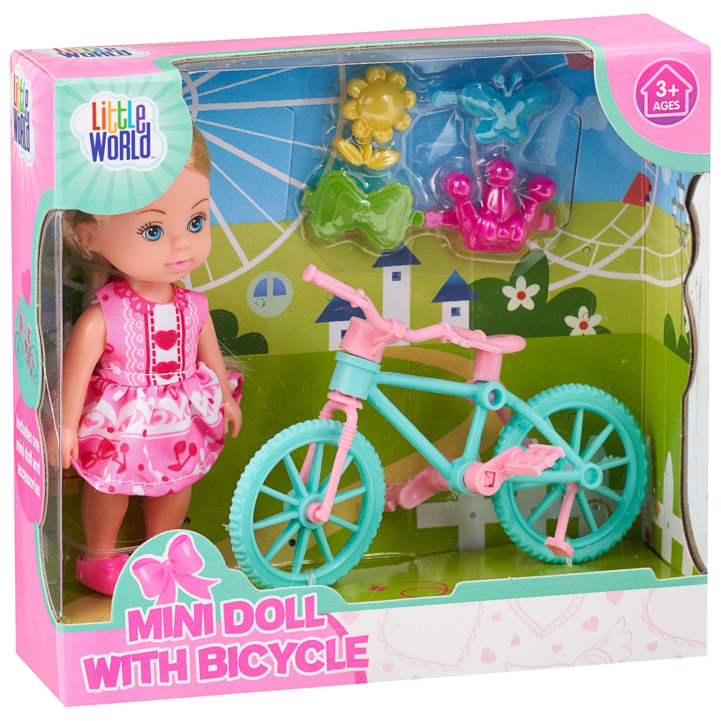 Mini Doll with Bike Set 11cm