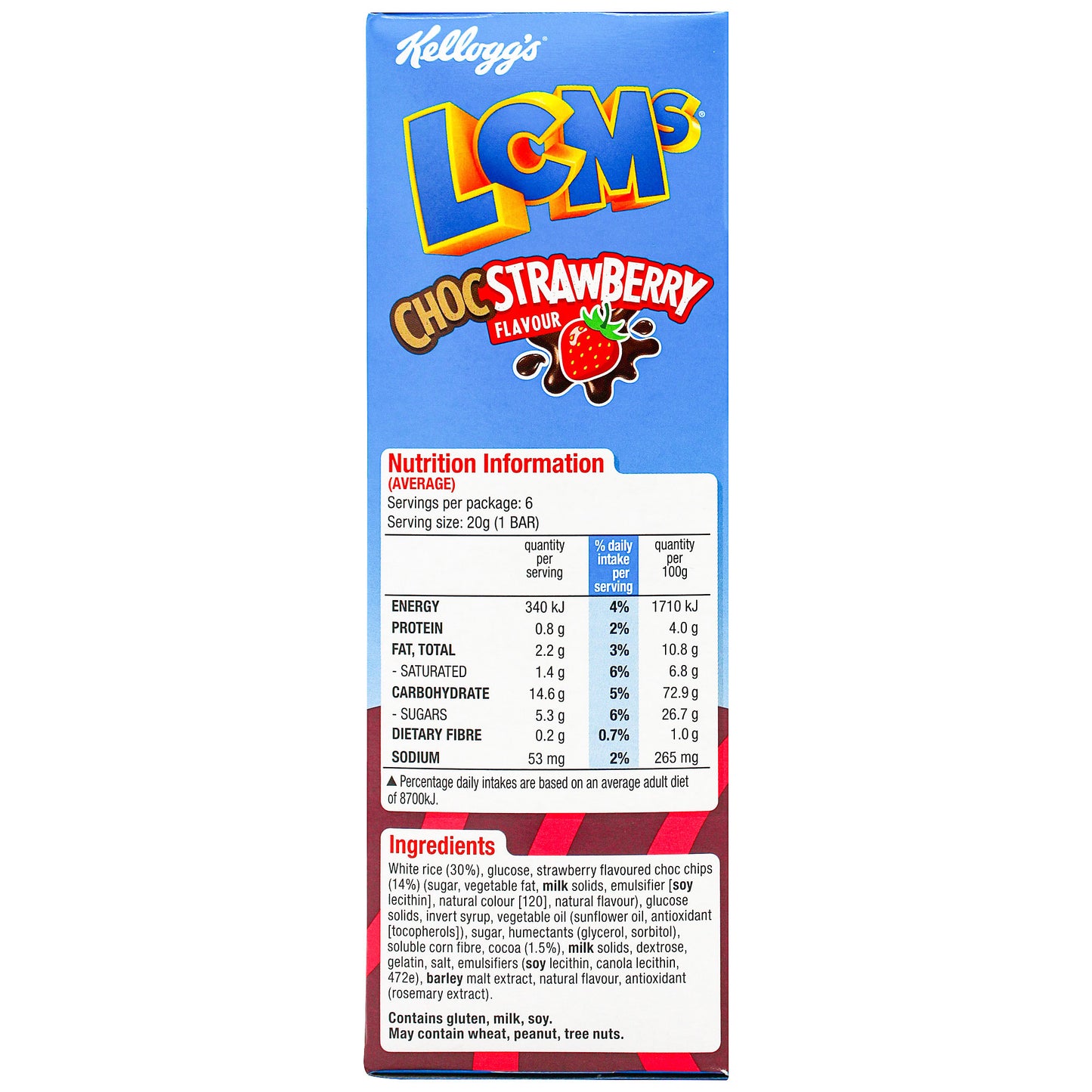 Kellogg's LCMs Choc Strawberry 6pk 120g