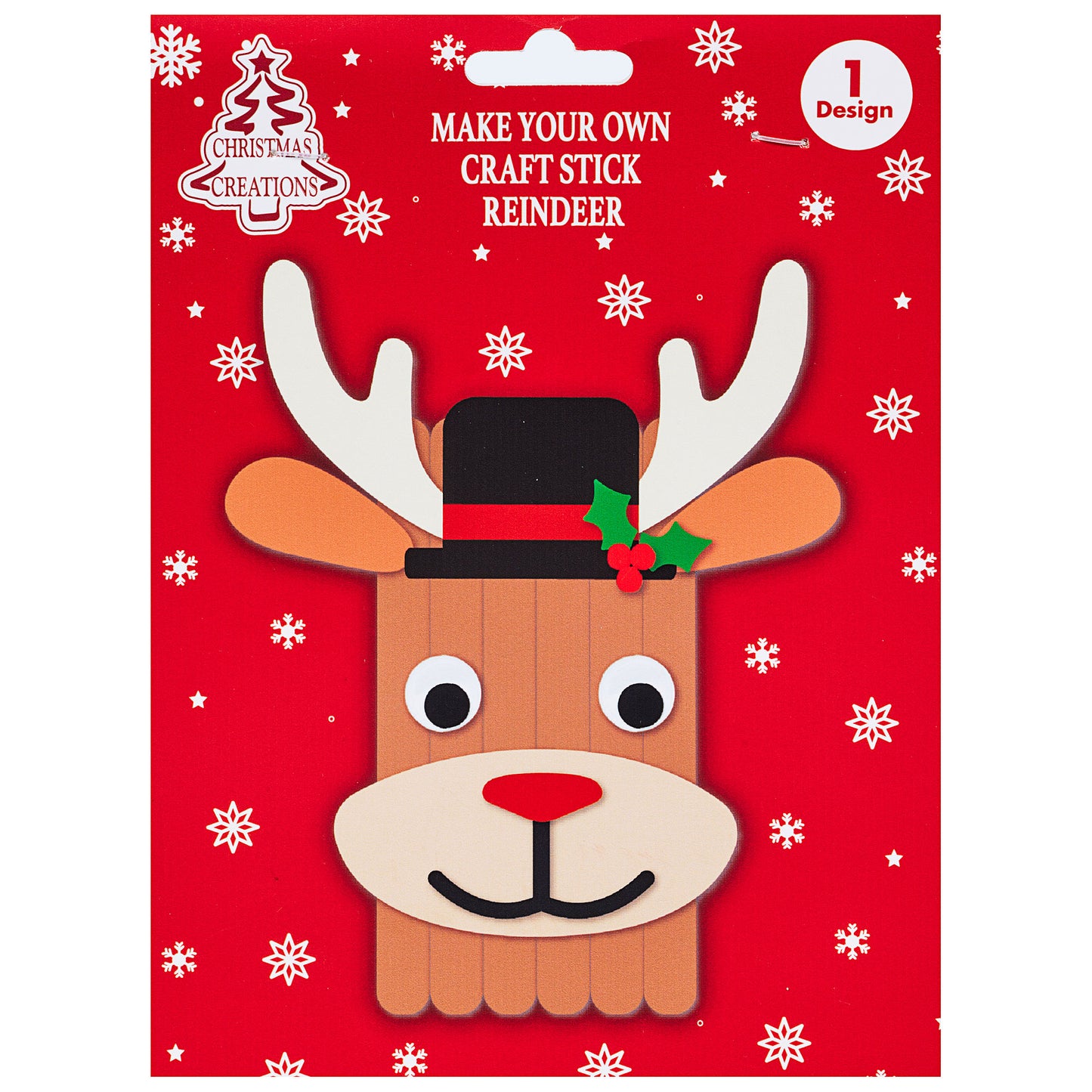 Christmas Craft Stick Snowman & Reindeer
