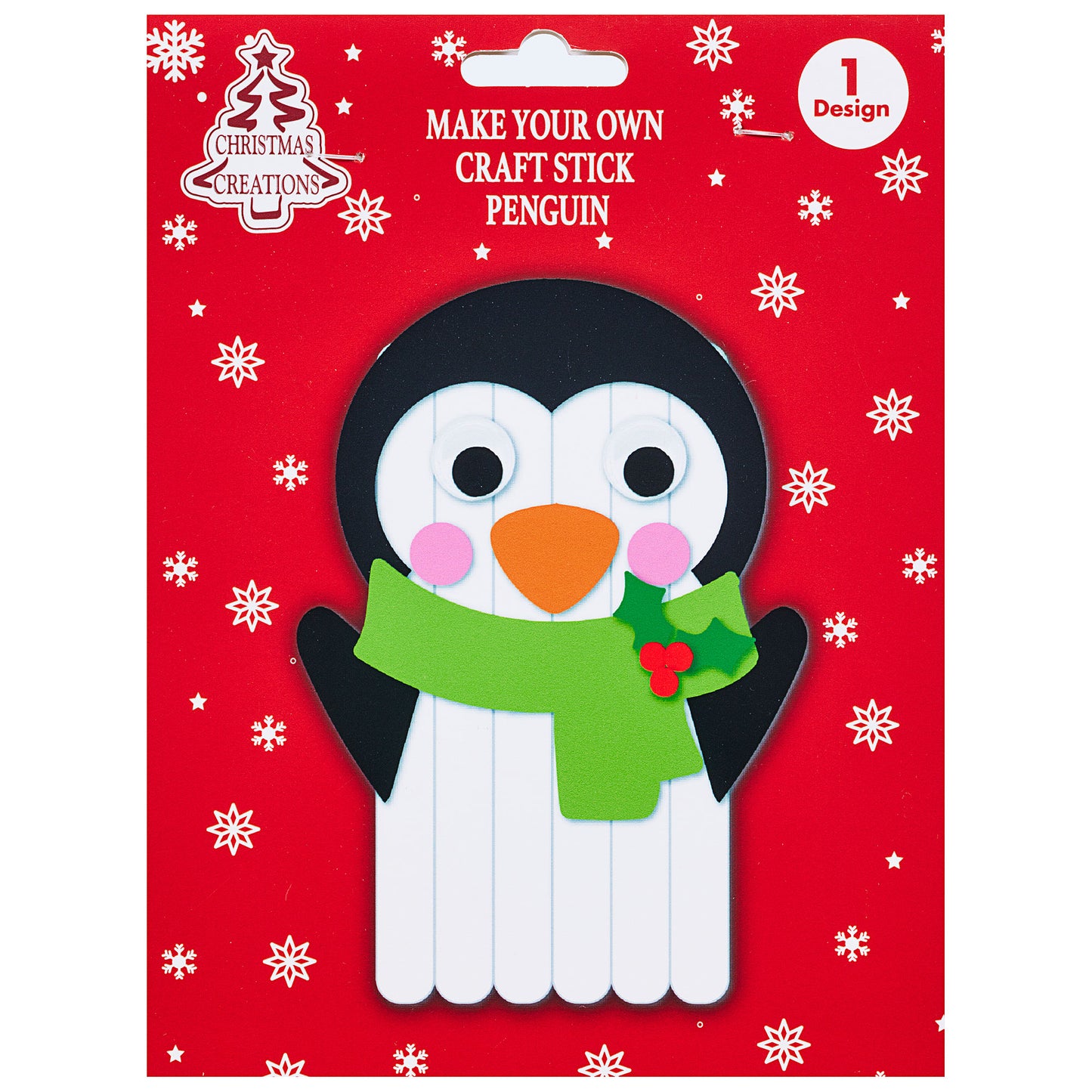 Christmas Craft Stick Penguin & Nutcracker