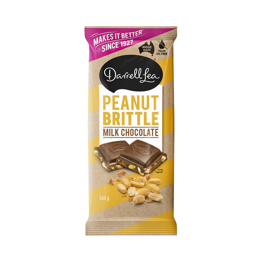 Darrell Lea Milk Chocolate Peanut Brittle Block 160g