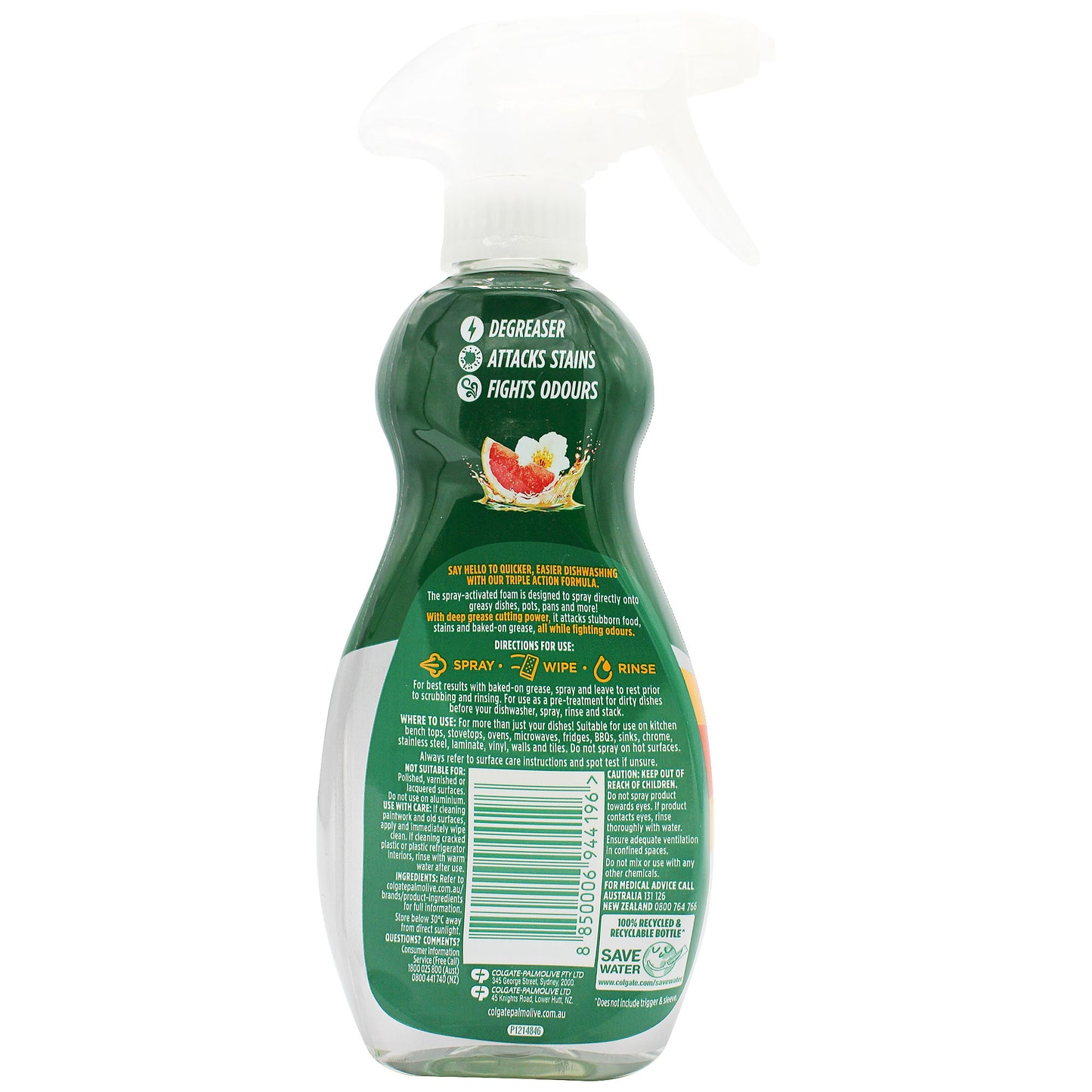 Palmolive Dish & Kitchen Power Spray Grapefruit & Fresh Jasmine 375mL