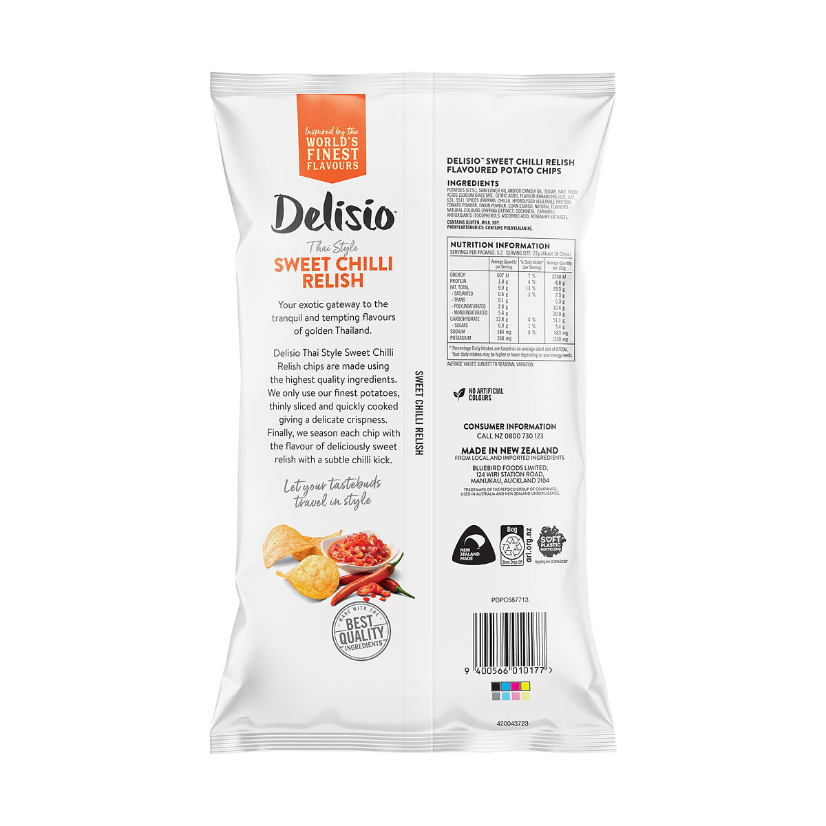 Bluebird Delisio Sweet Chilli Relish 140g