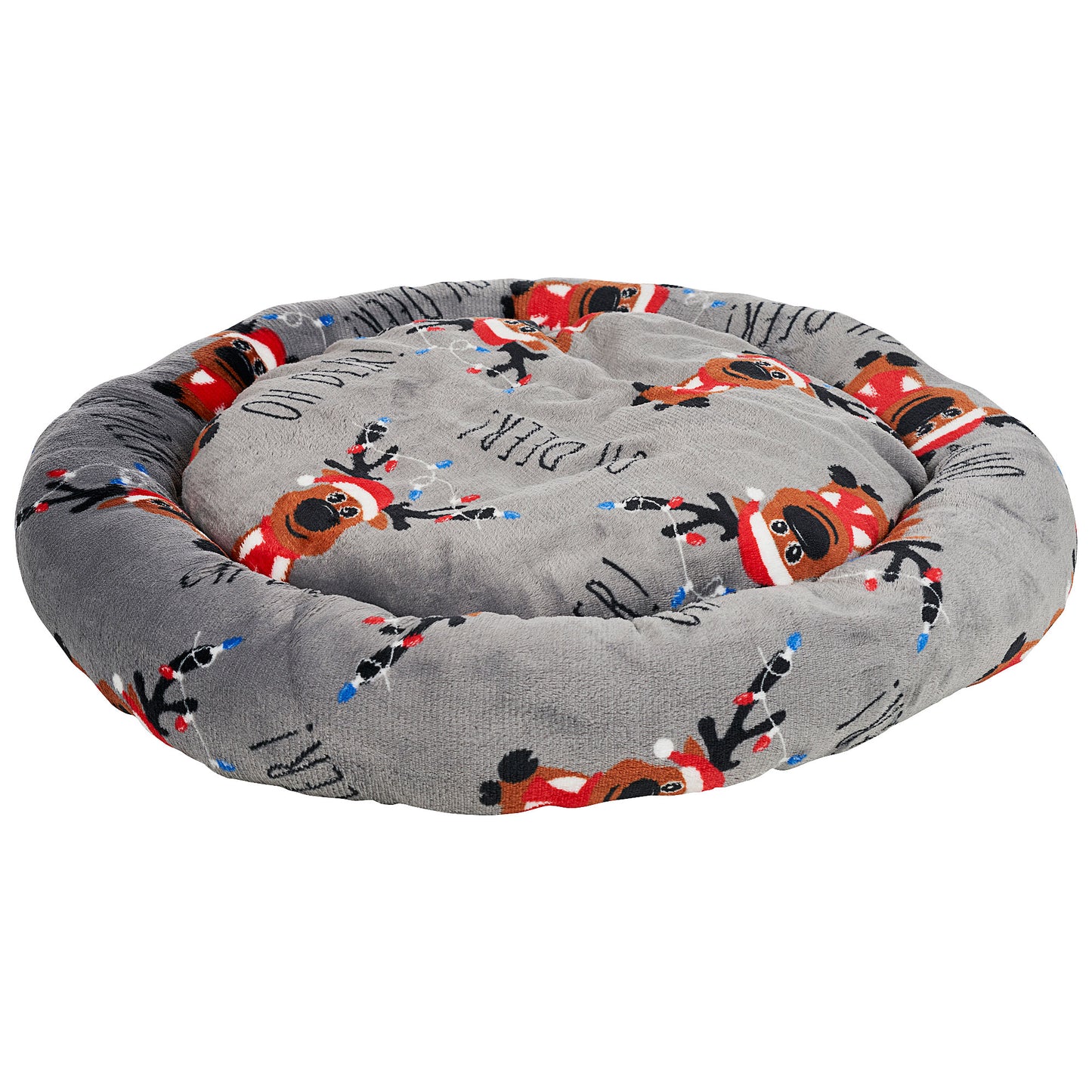 Christmas Novelty Pet Bed Avocado/Reindeer 60cm