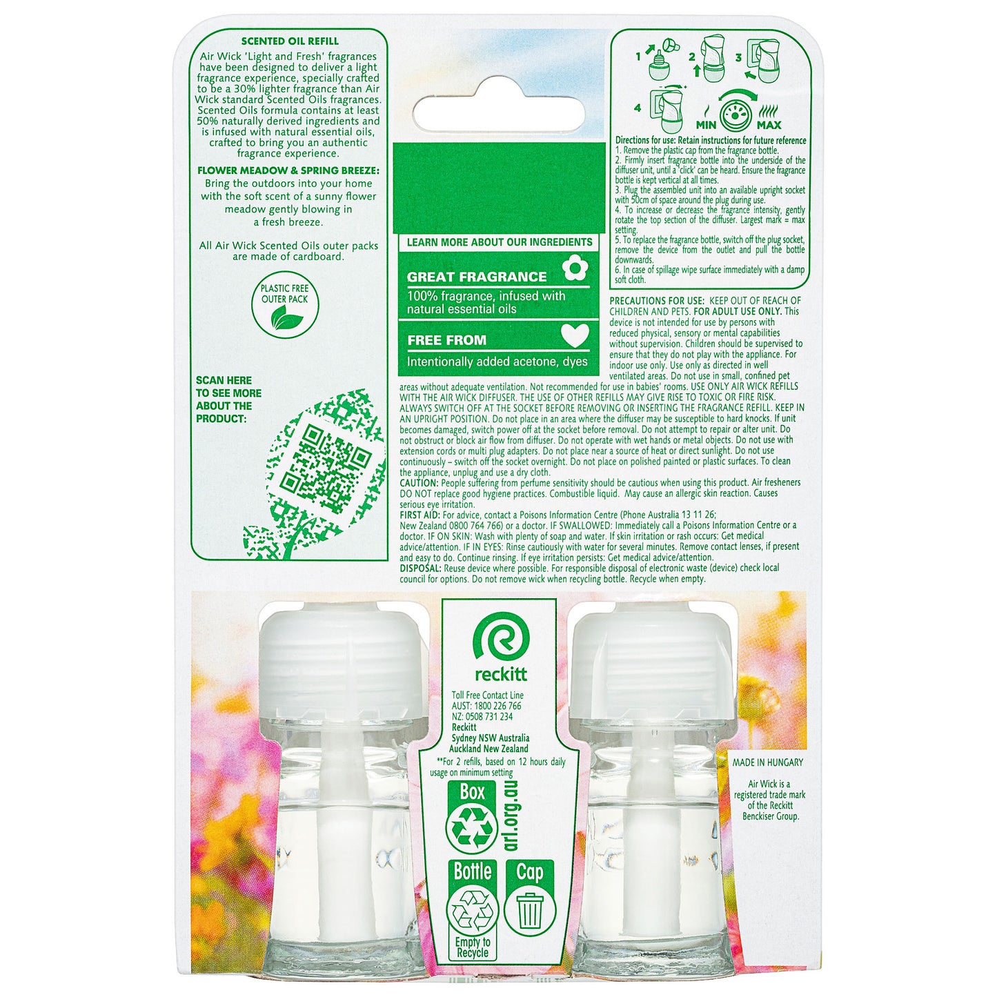 Air Wick Diffuser Refill Flower Meadow 19mL 2pk