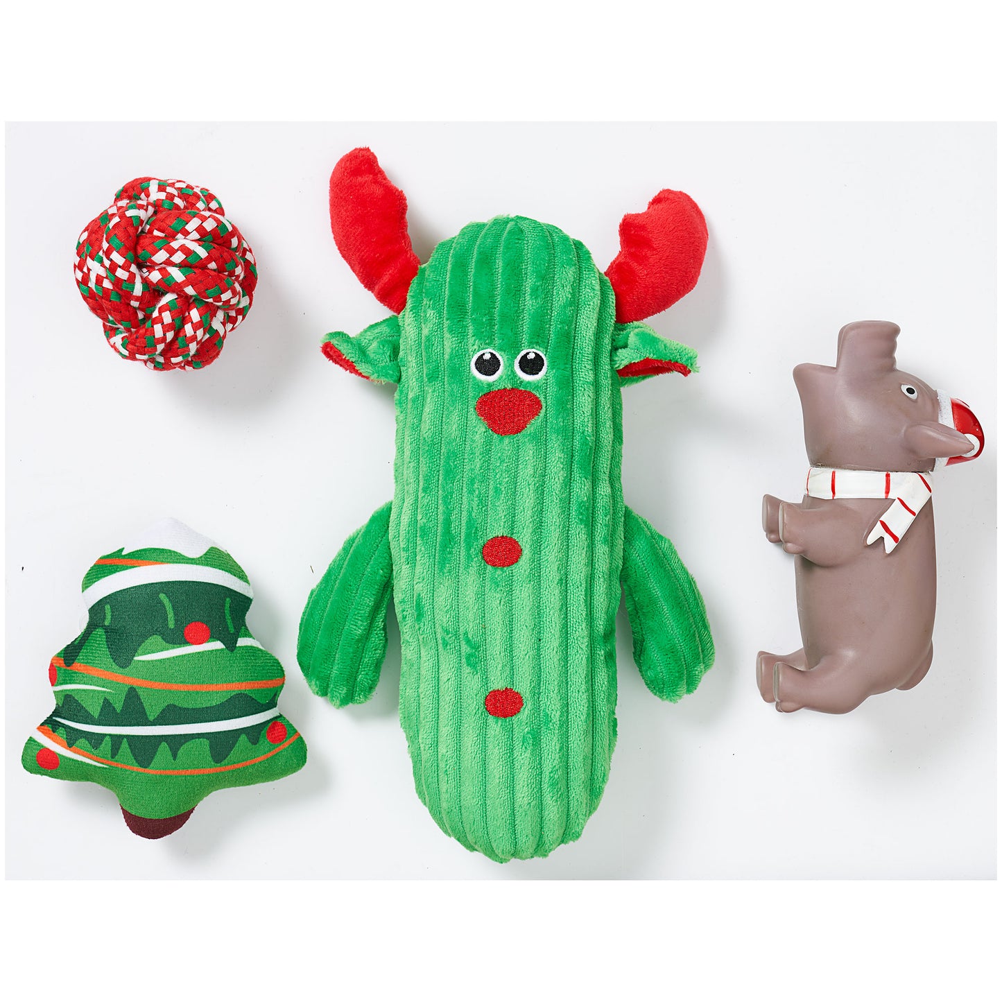 Christmas 4pc Pet Toy Pack Assorted