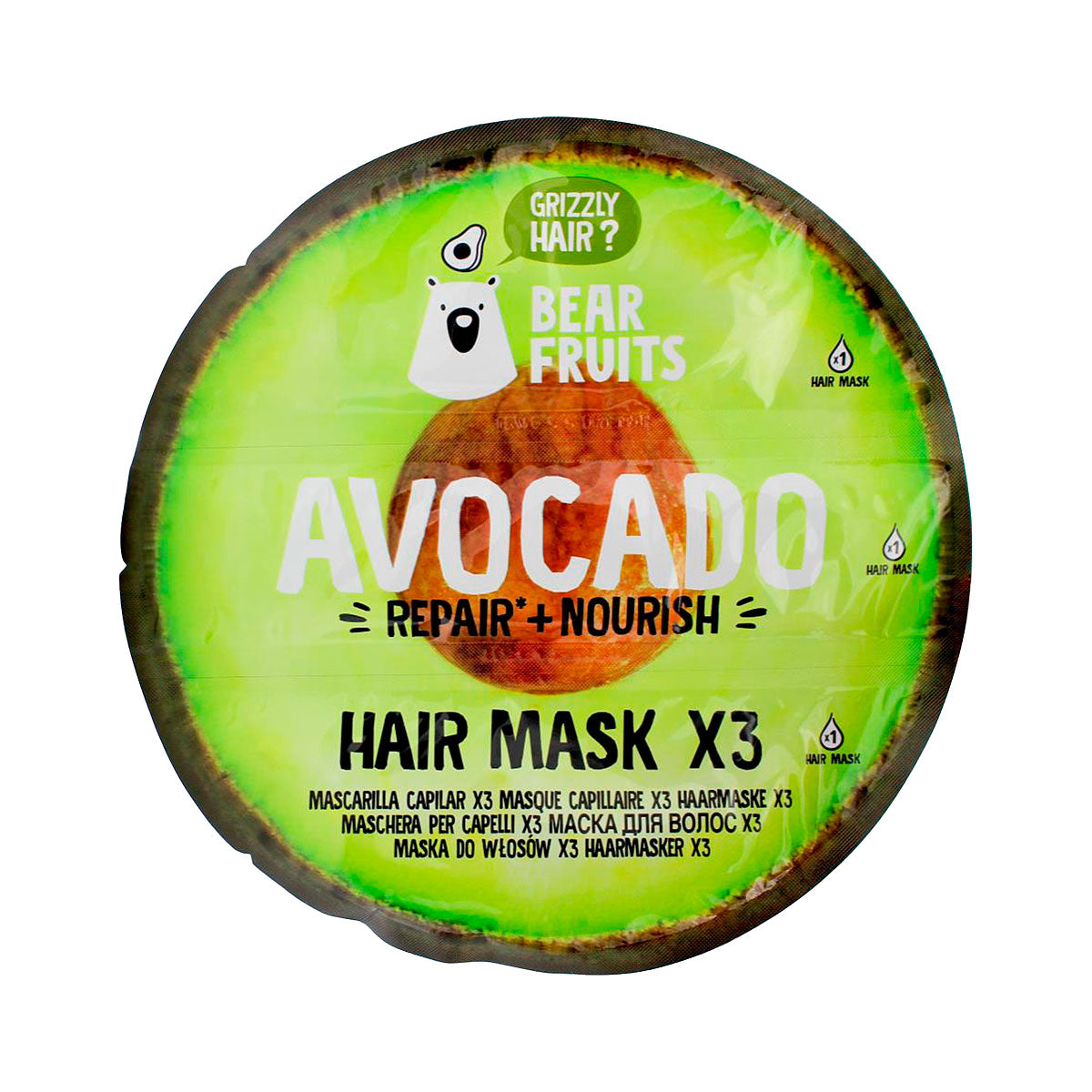 Bear Fruits Hair Mask Avocado Repair + Nourish 3x20mL