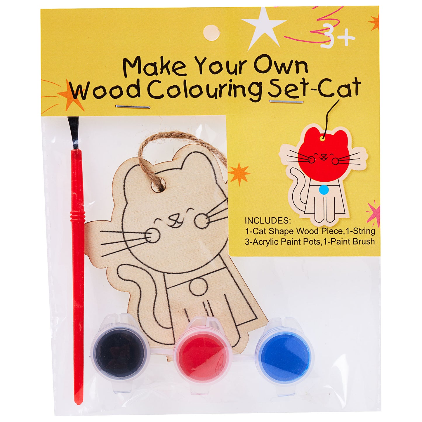 Colour Wood Craft Cat/Fairy