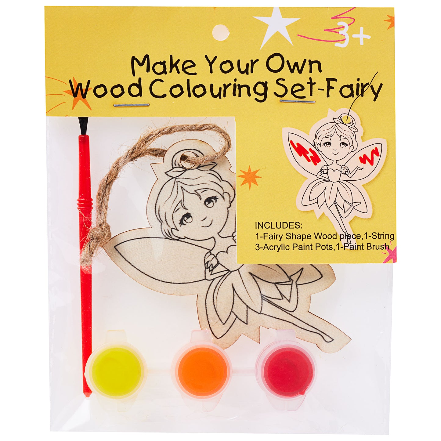 Colour Wood Craft Cat/Fairy