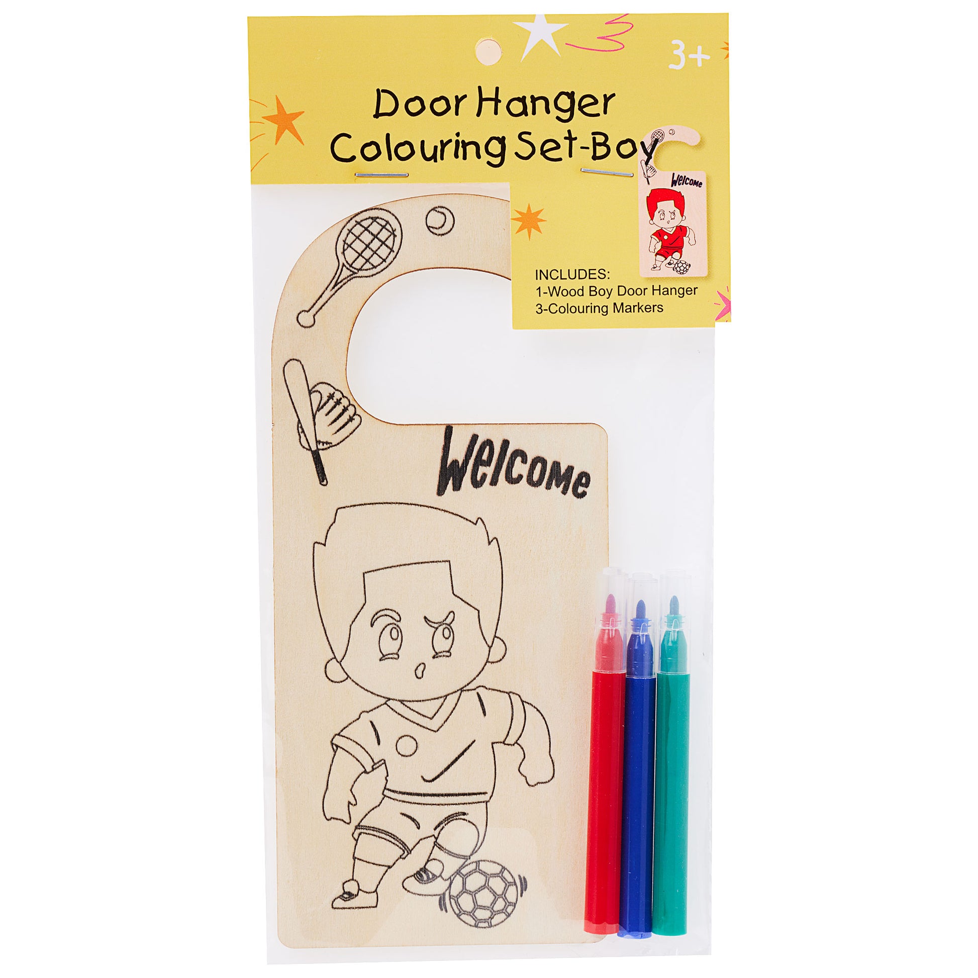 Colouring Door Hanger Girl/Boy The Reject Shop