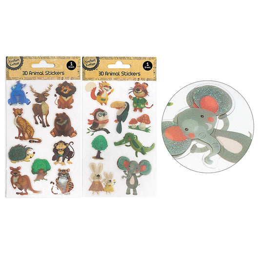 Stickers Animal 3D Assorted