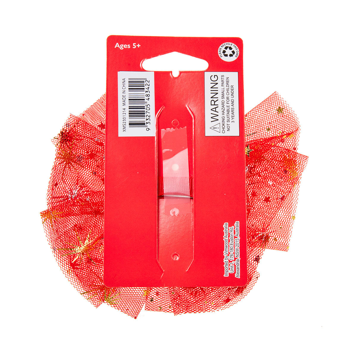 Christmas Red Tulle Hairclip