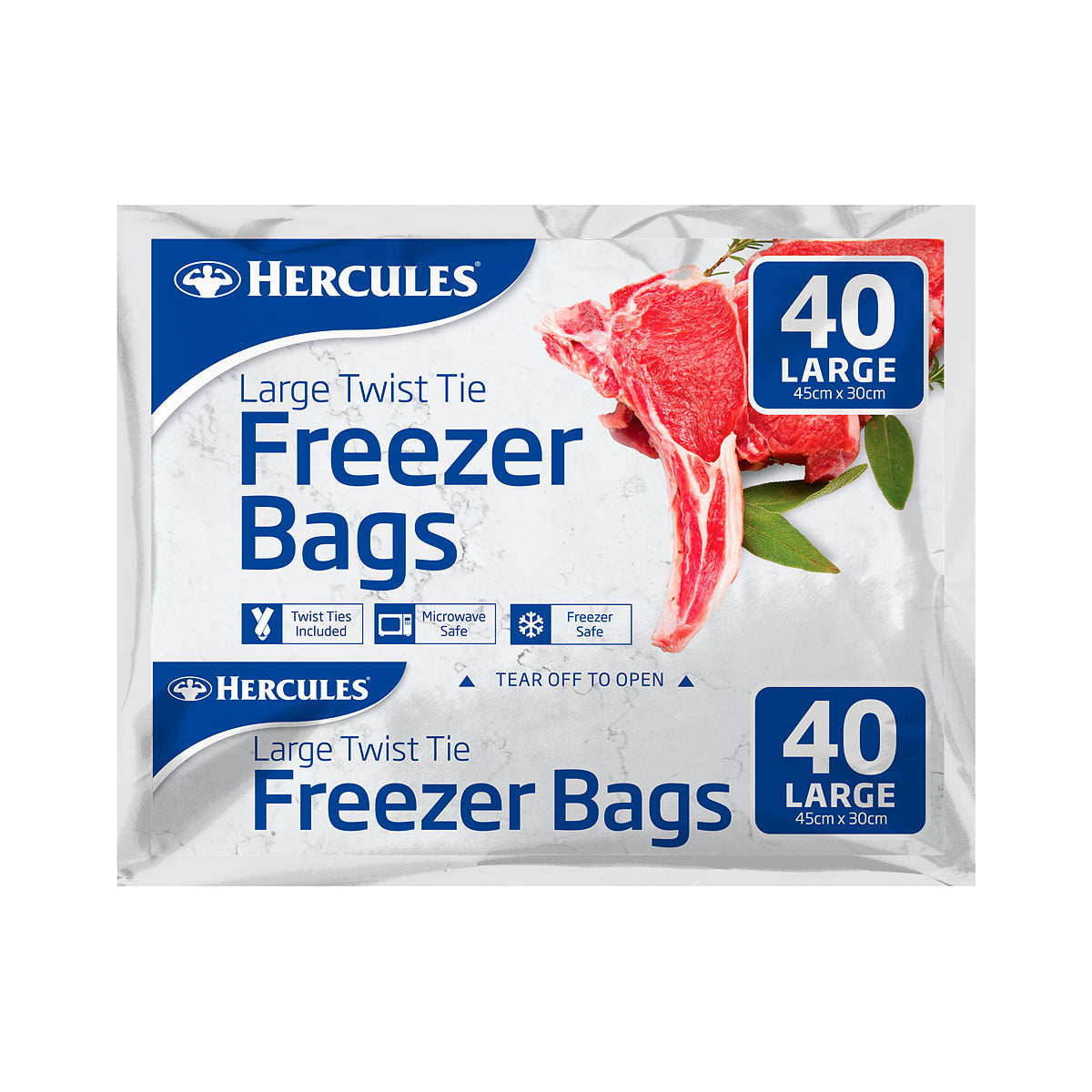 Hercules Freezer Bags Large 40pk