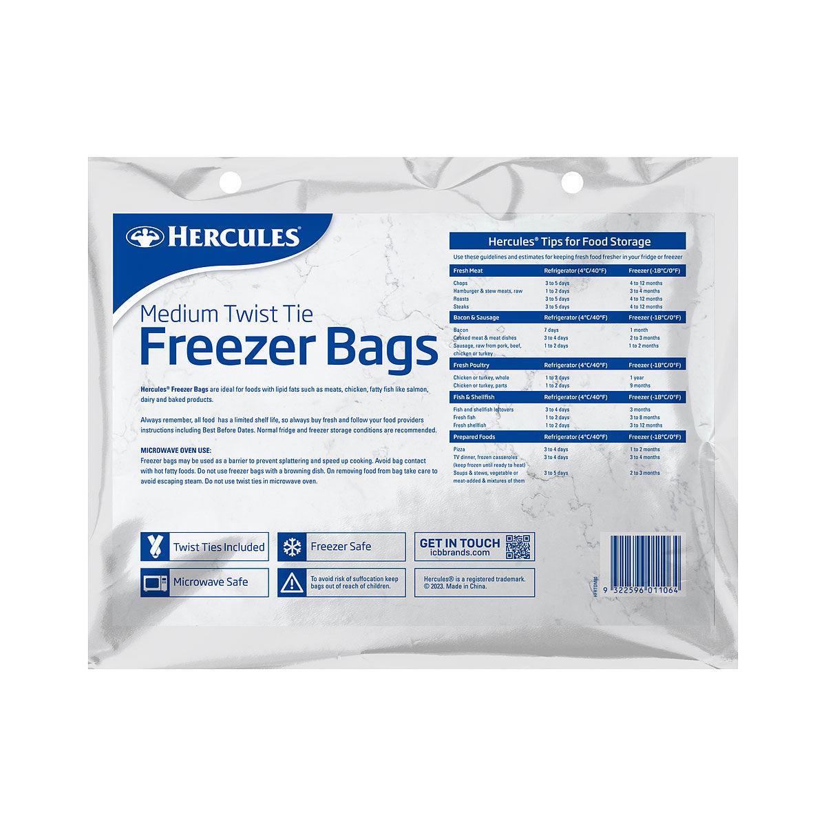 Hercules Freezer Bags Medium 80pk