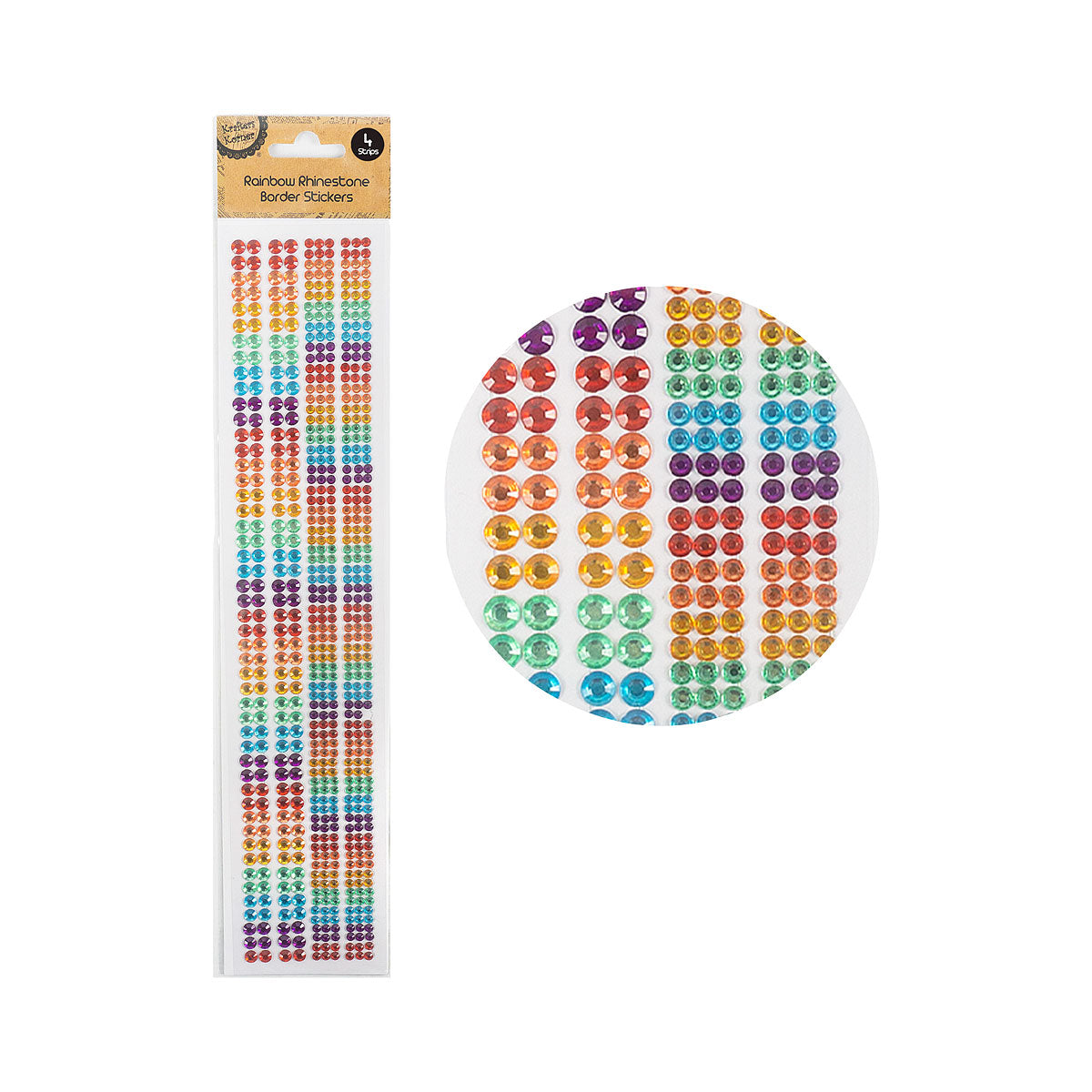 Stickers Rainbow Gemstone Border